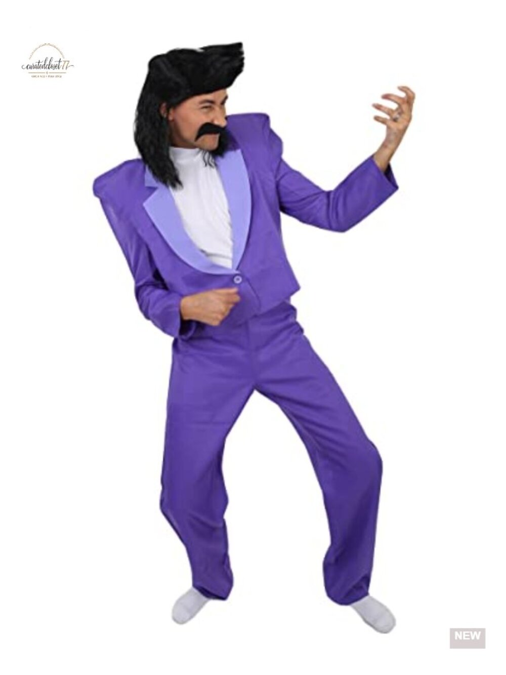 Adult Men's Punk Rock Keyboard Bratt Suit Costume Bundle Jacket & Pants
